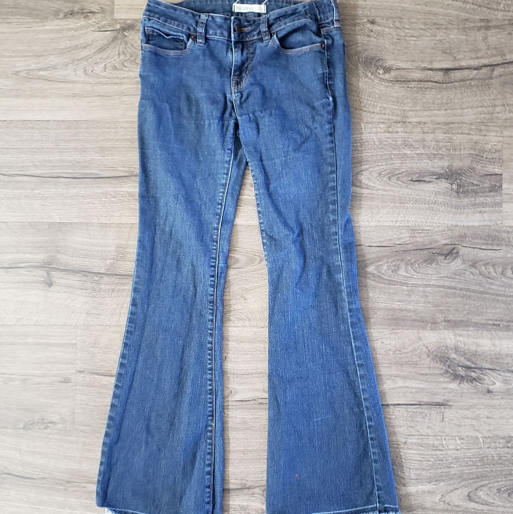 BULLHEAD BLACK Flared Bellbottom Jeans Sz 7